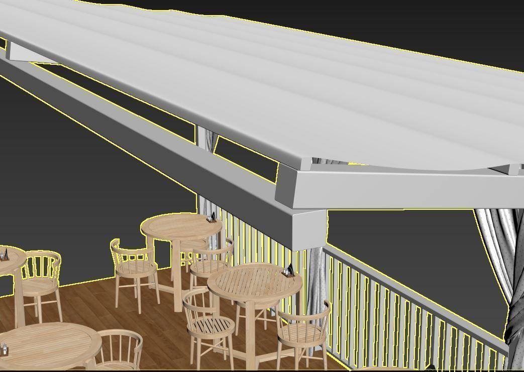 Summer Cafe 3D model_21
