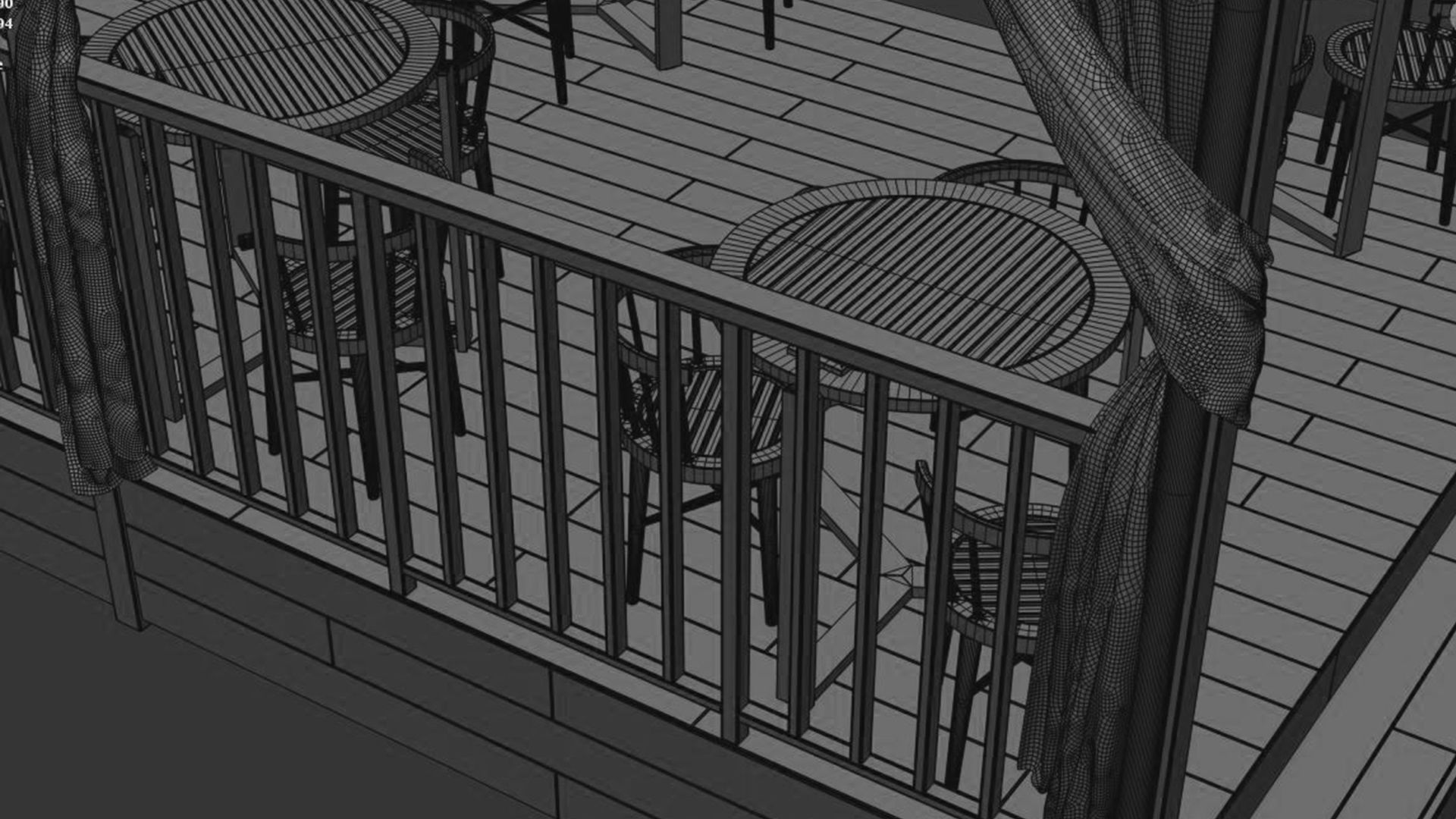 Summer Cafe 3D model_30