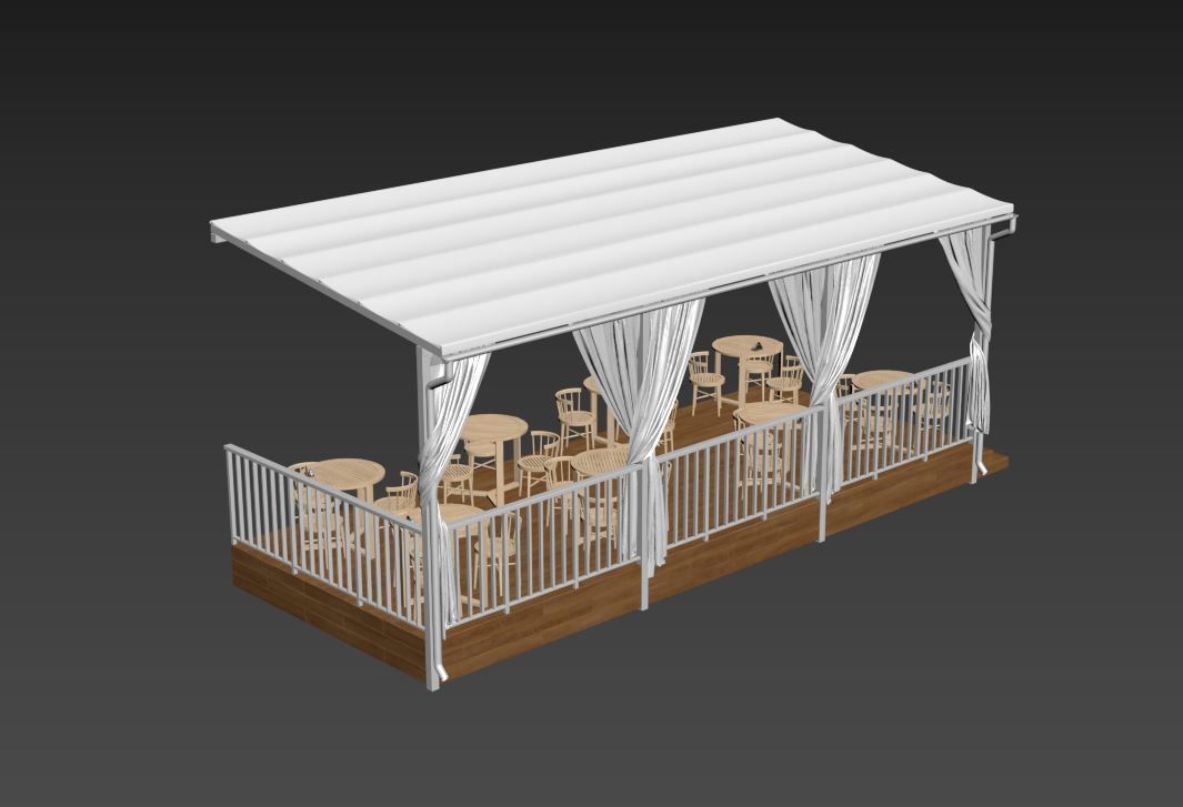 Summer Cafe 3D model_16