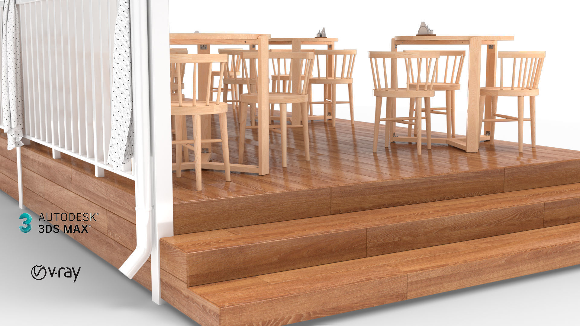 Summer Cafe 3D model_2