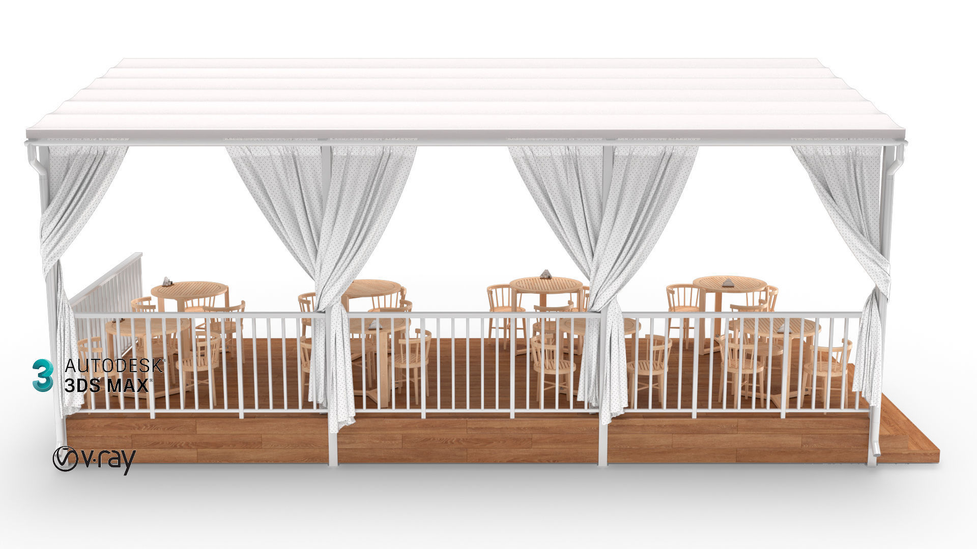 Summer Cafe 3D model_3