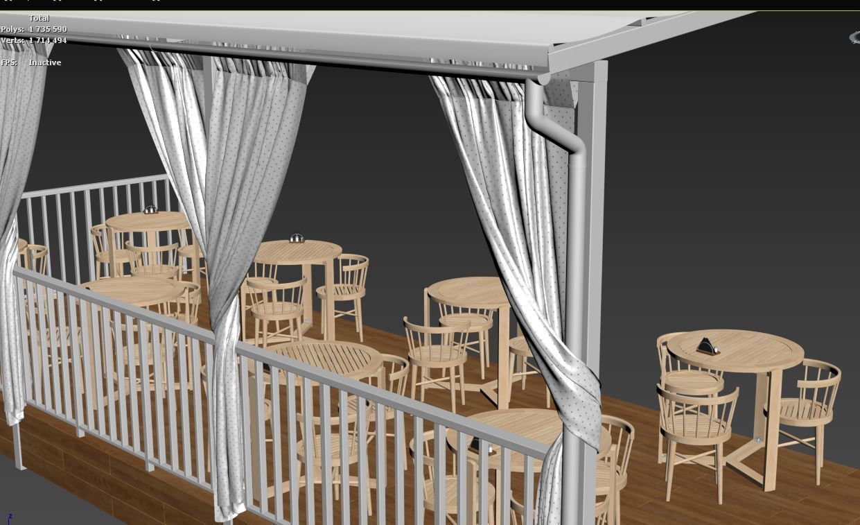 Summer Cafe 3D model_14
