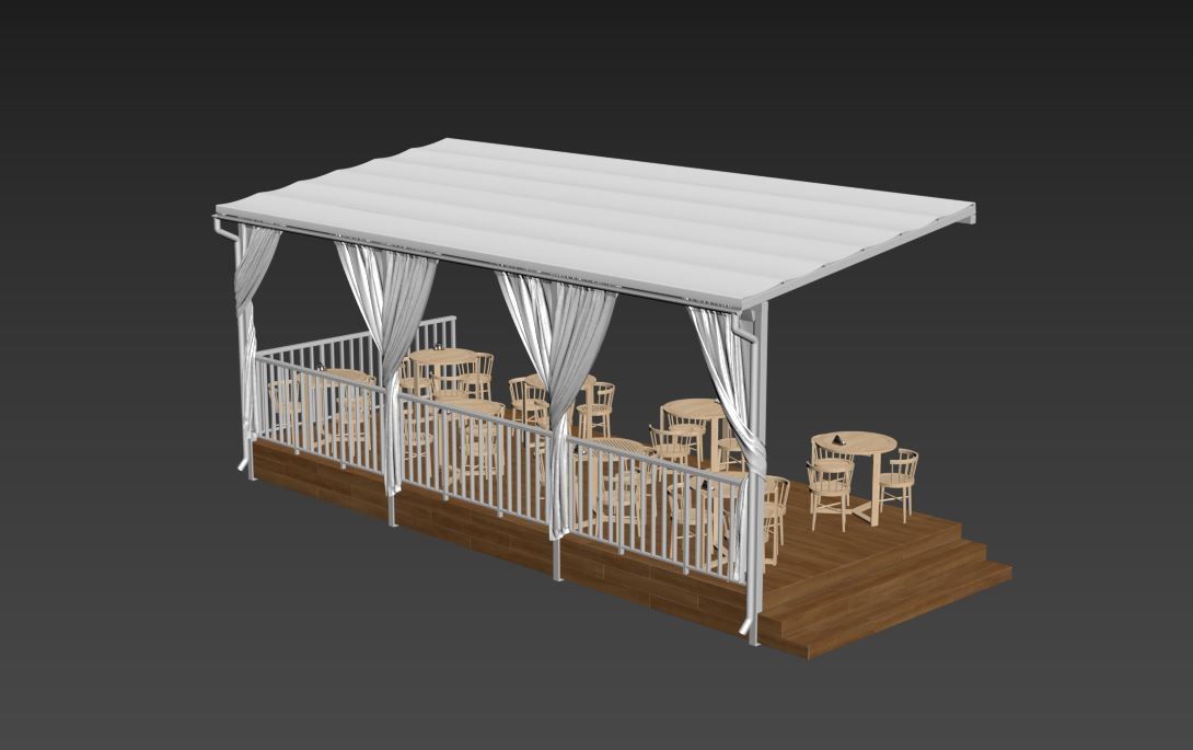 Summer Cafe 3D model_13