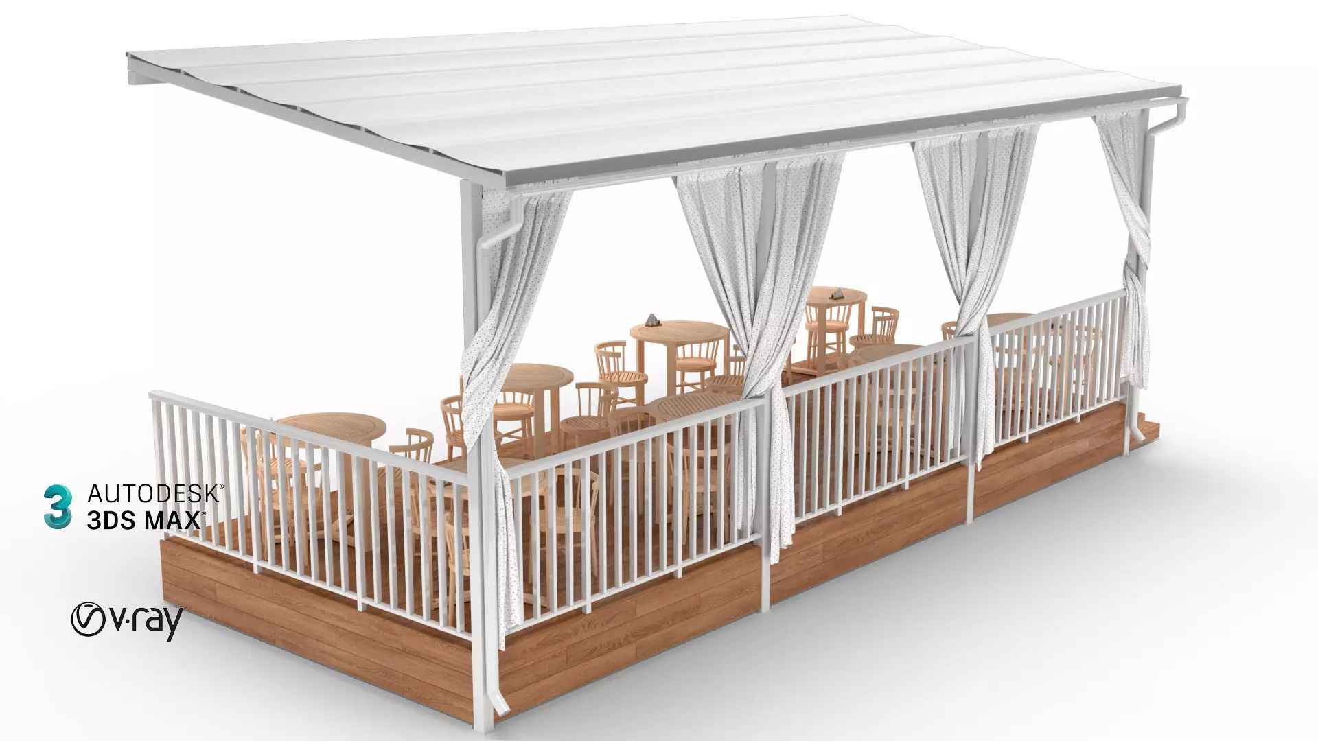 Summer Cafe 3D model_0