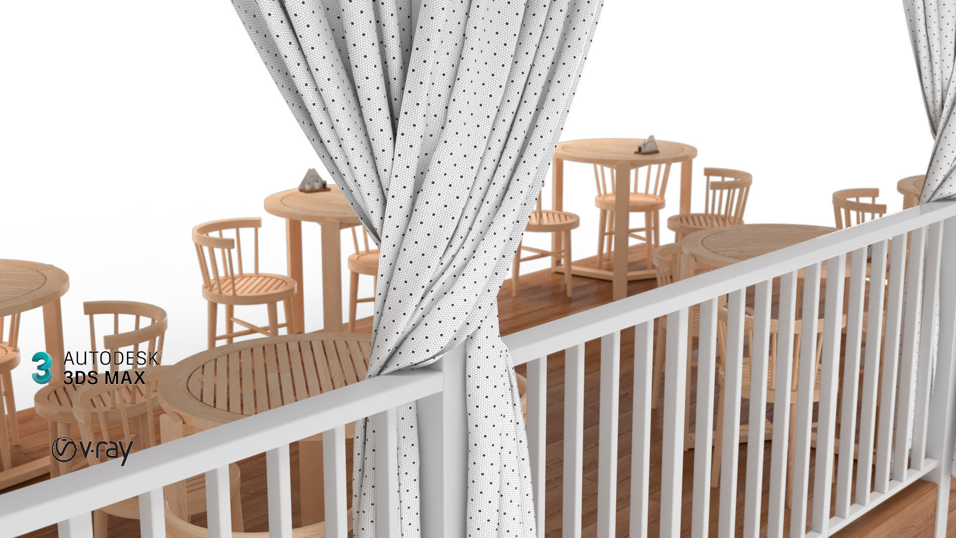 Summer Cafe 3D model_5