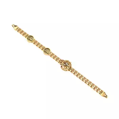 Direct casting tiger chain bracelet 3D model