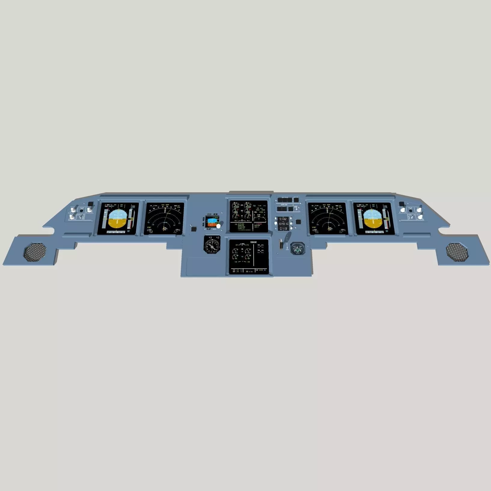 A320 MIP Main Instrument Panel 3D print model_0