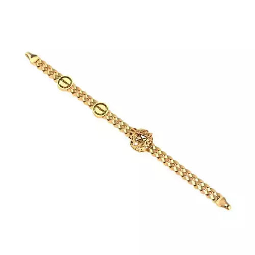 Direct casting tiger chain bracelet 3D model