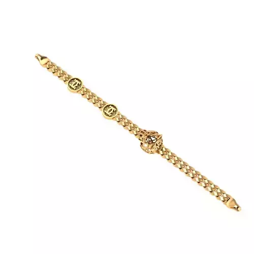 Direct casting tiger chain bracelet 3D model