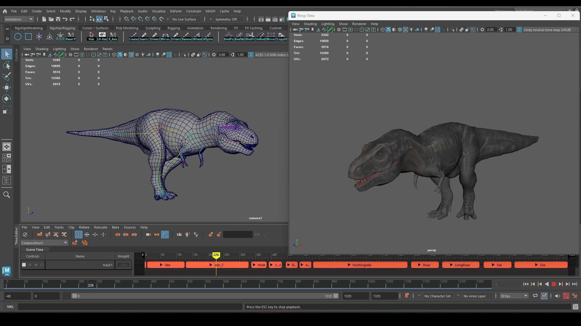 Tyrannosaurus - T-rex Dinosaur Low-poly 3D model_31