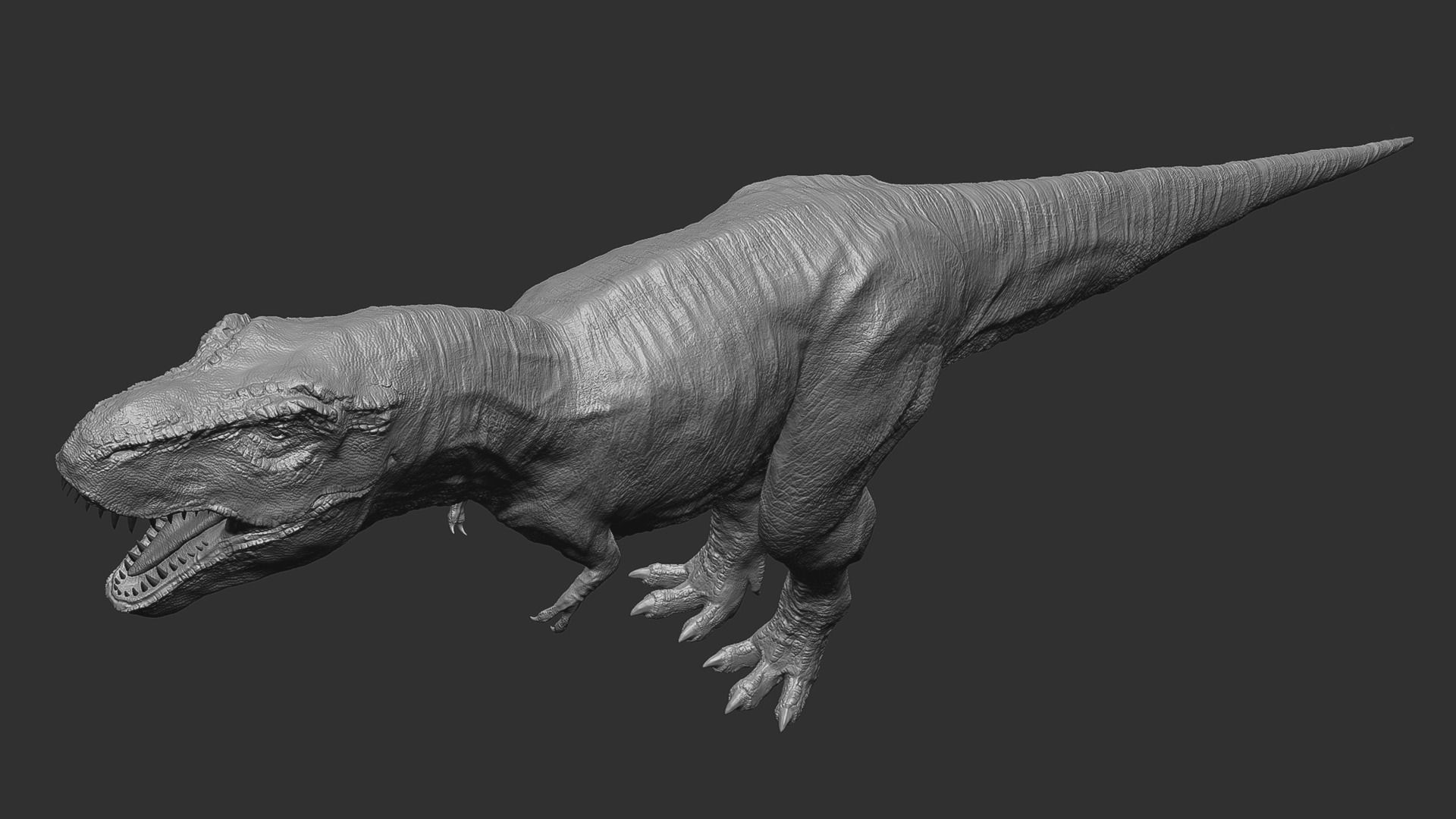 Tyrannosaurus - T-rex Dinosaur Low-poly 3D model_29