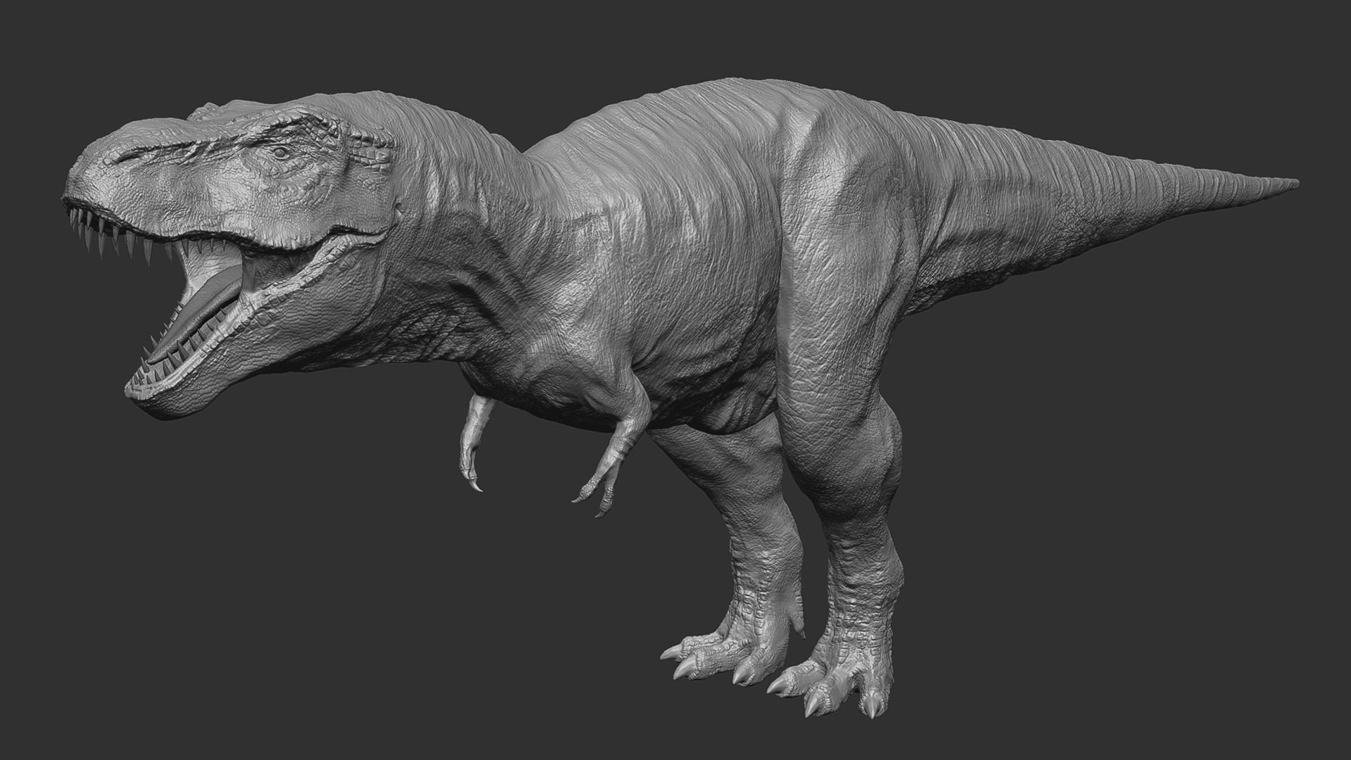 Tyrannosaurus - T-rex Dinosaur Low-poly 3D model_7