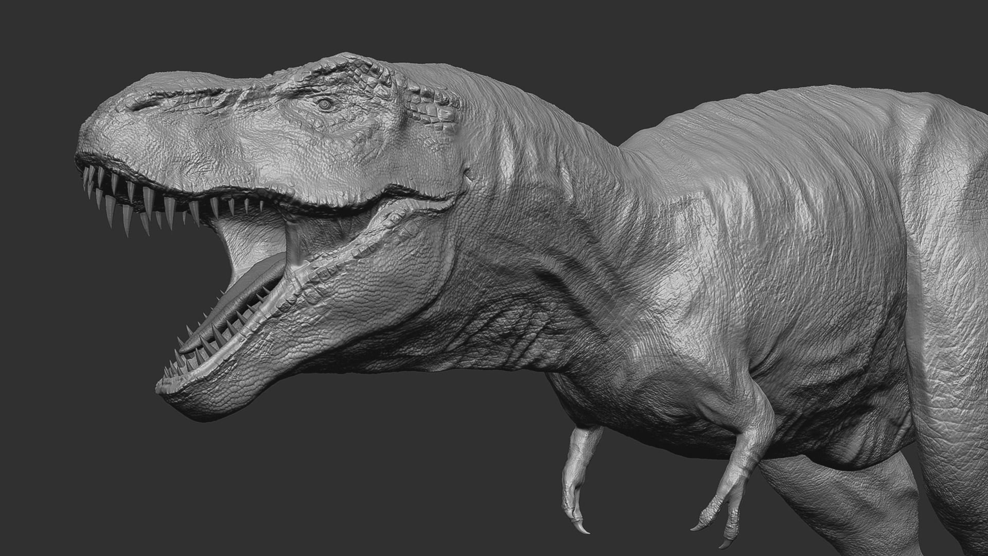 Tyrannosaurus - T-rex Dinosaur Low-poly 3D model_8