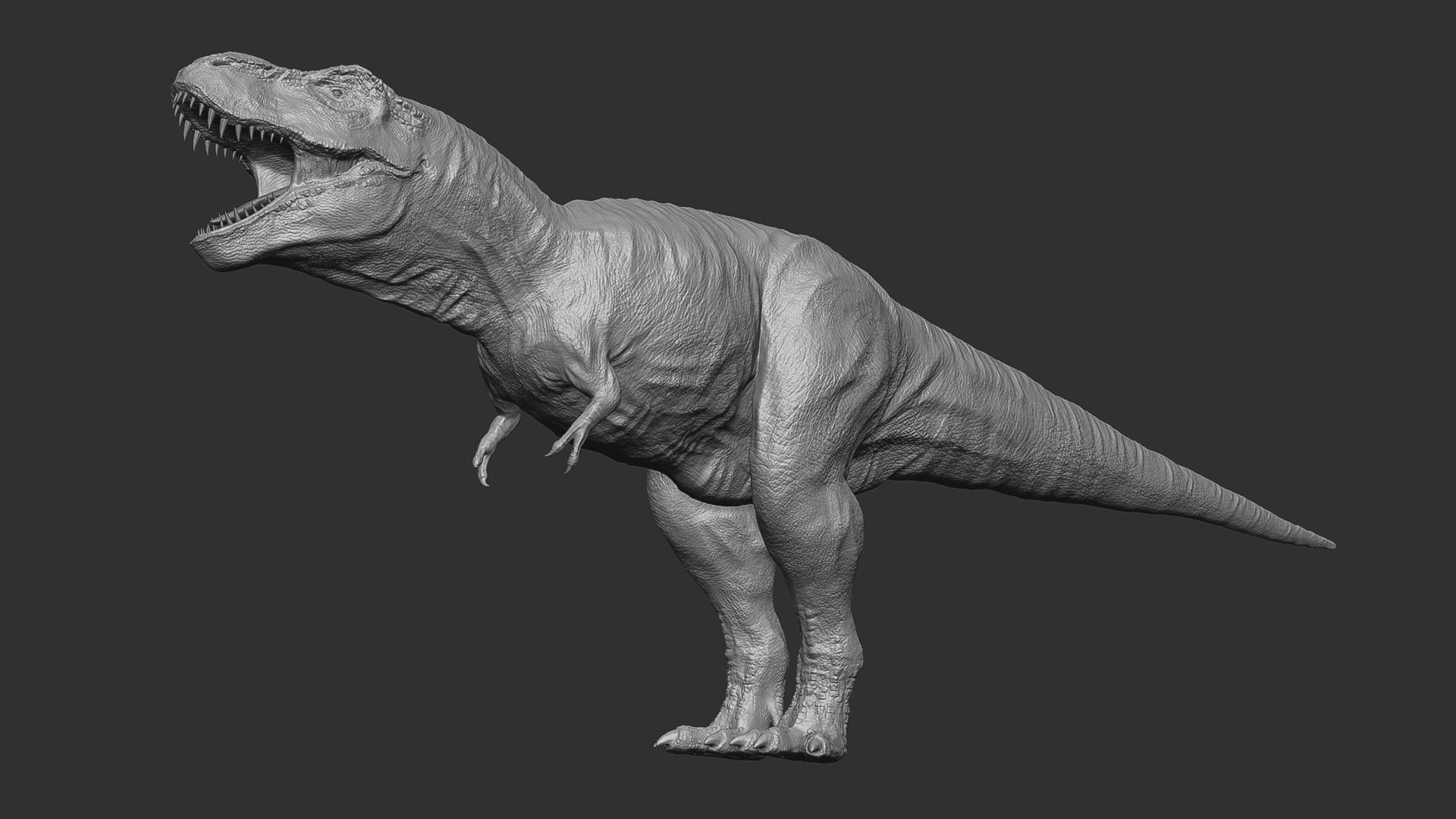 Tyrannosaurus - T-rex Dinosaur Low-poly 3D model_22