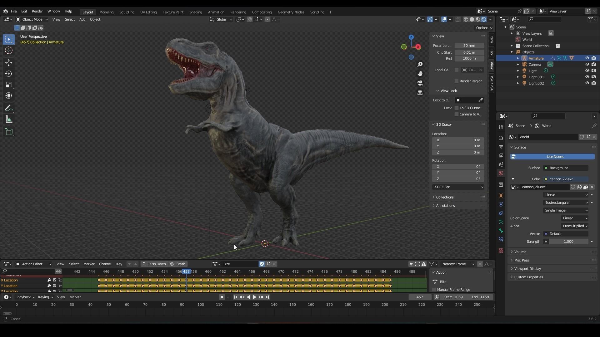 Tyrannosaurus - T-rex Dinosaur Low-poly 3D model_10