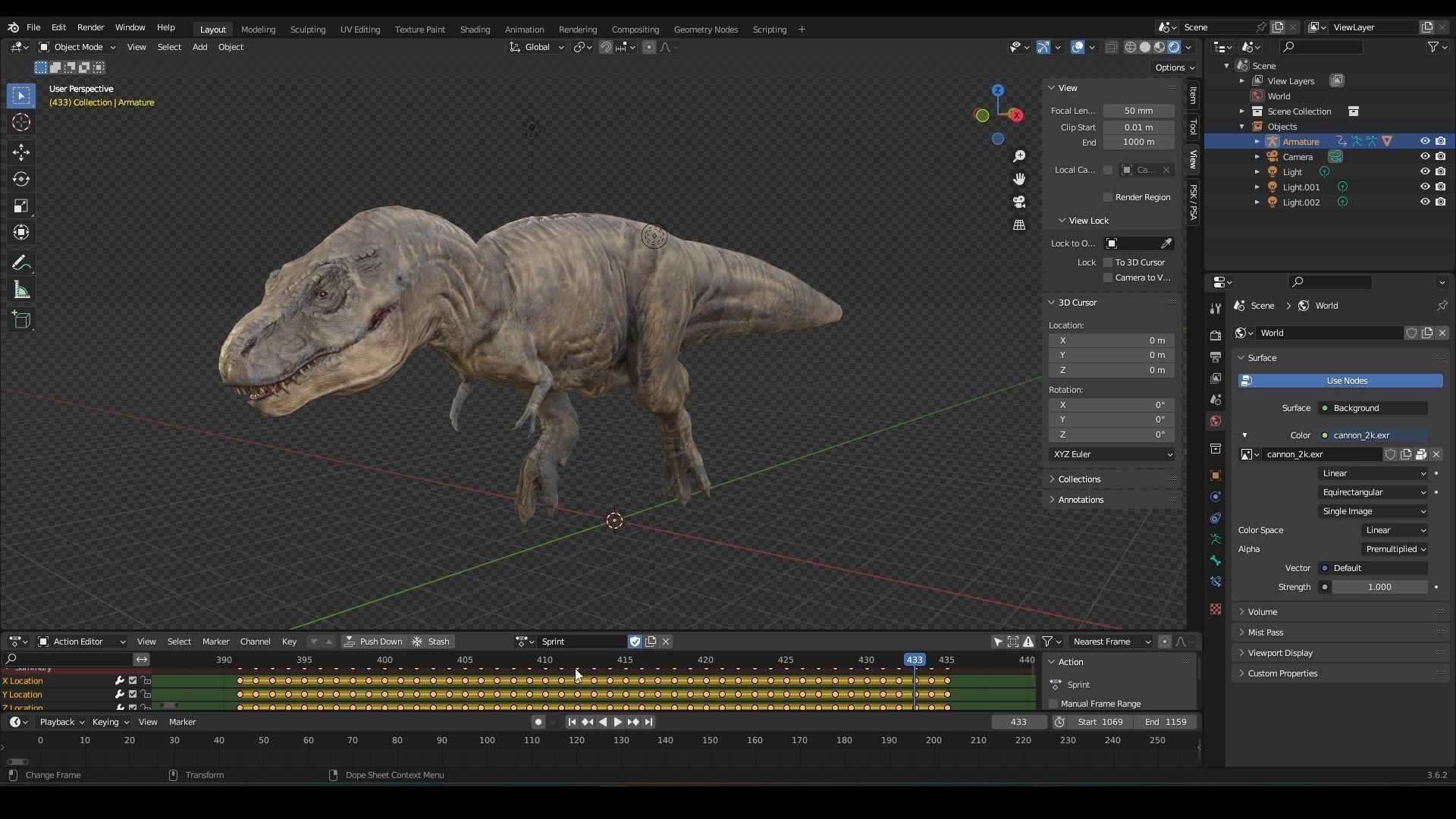 Tyrannosaurus - T-rex Dinosaur Low-poly 3D model_25
