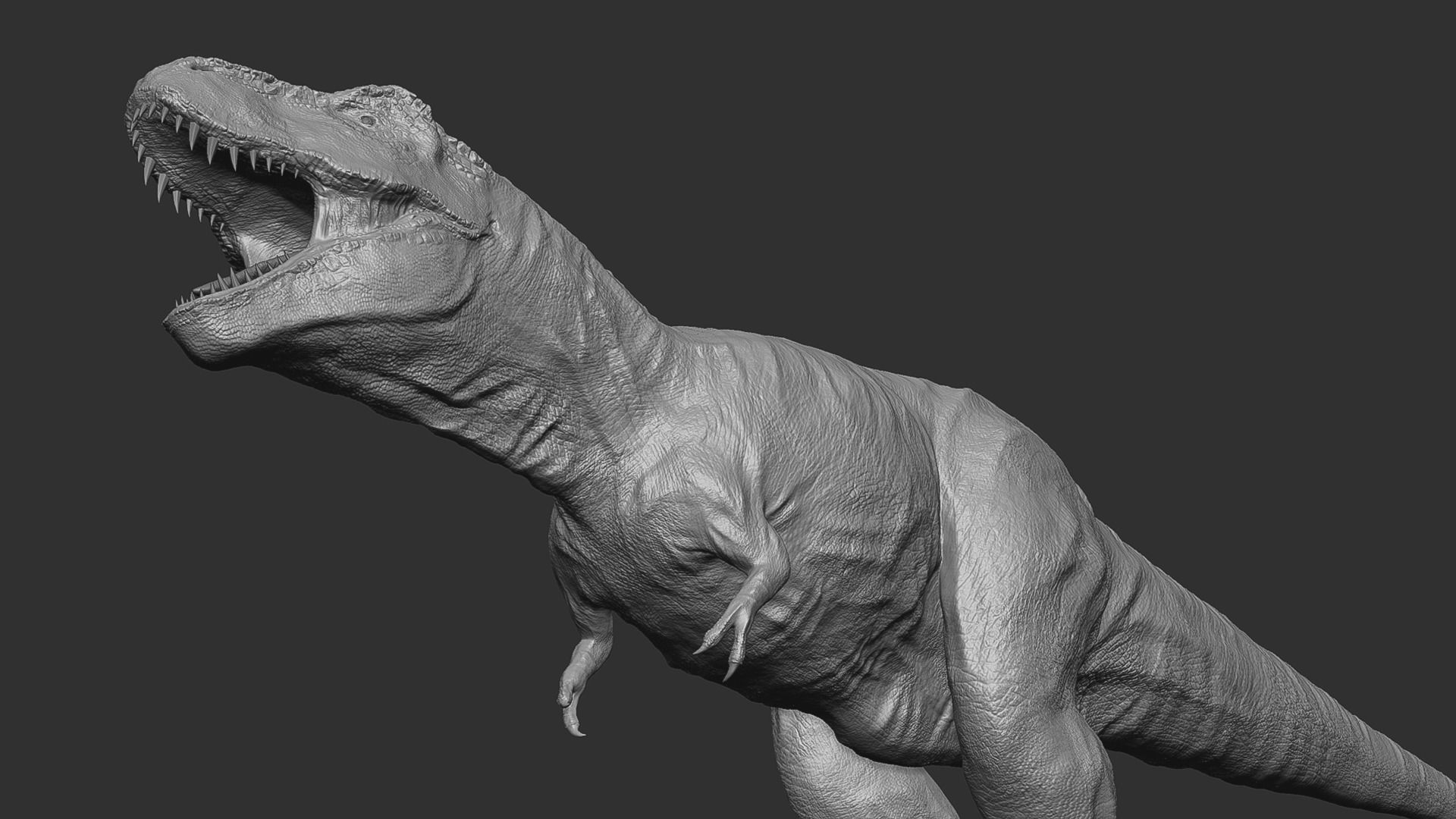 Tyrannosaurus - T-rex Dinosaur Low-poly 3D model_23
