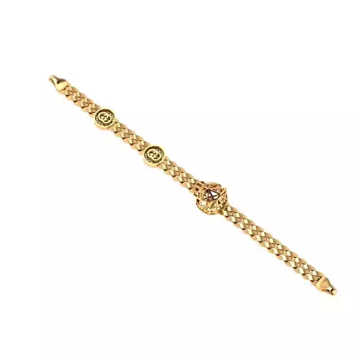 Direct casting tiger chain bracelet 3D model