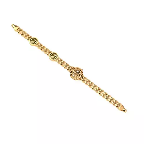 Direct casting tiger chain bracelet 3D model