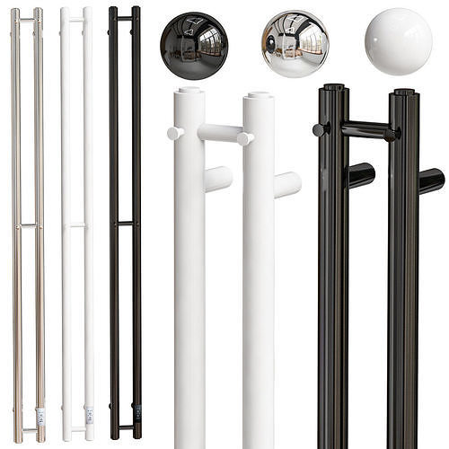 Electric heated towel rail EWRIKA Penelope X2 120x8 black 3D model