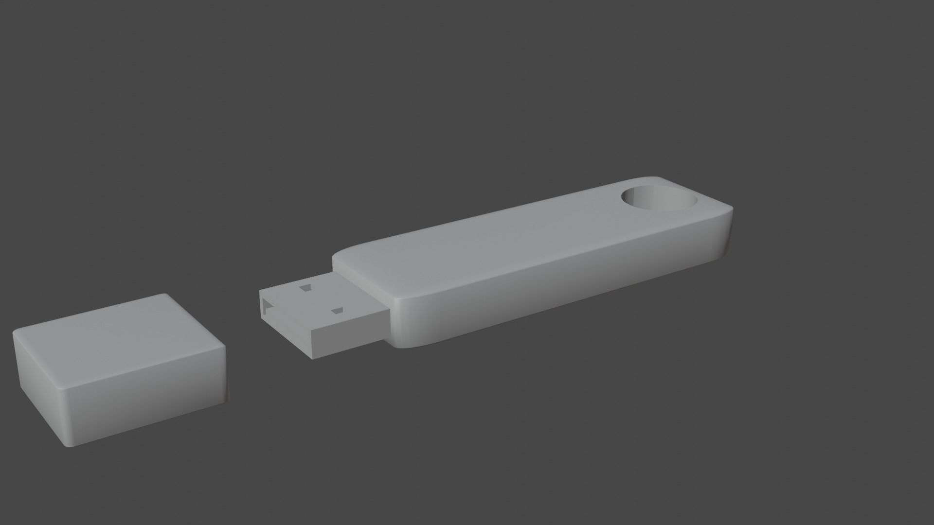 flash drive Low-poly 3D model_8