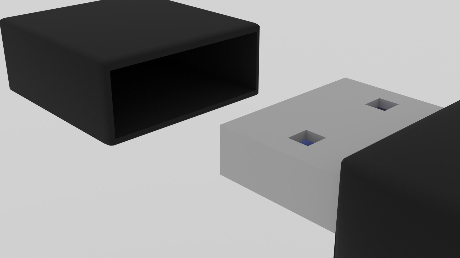 flash drive Low-poly 3D model_7