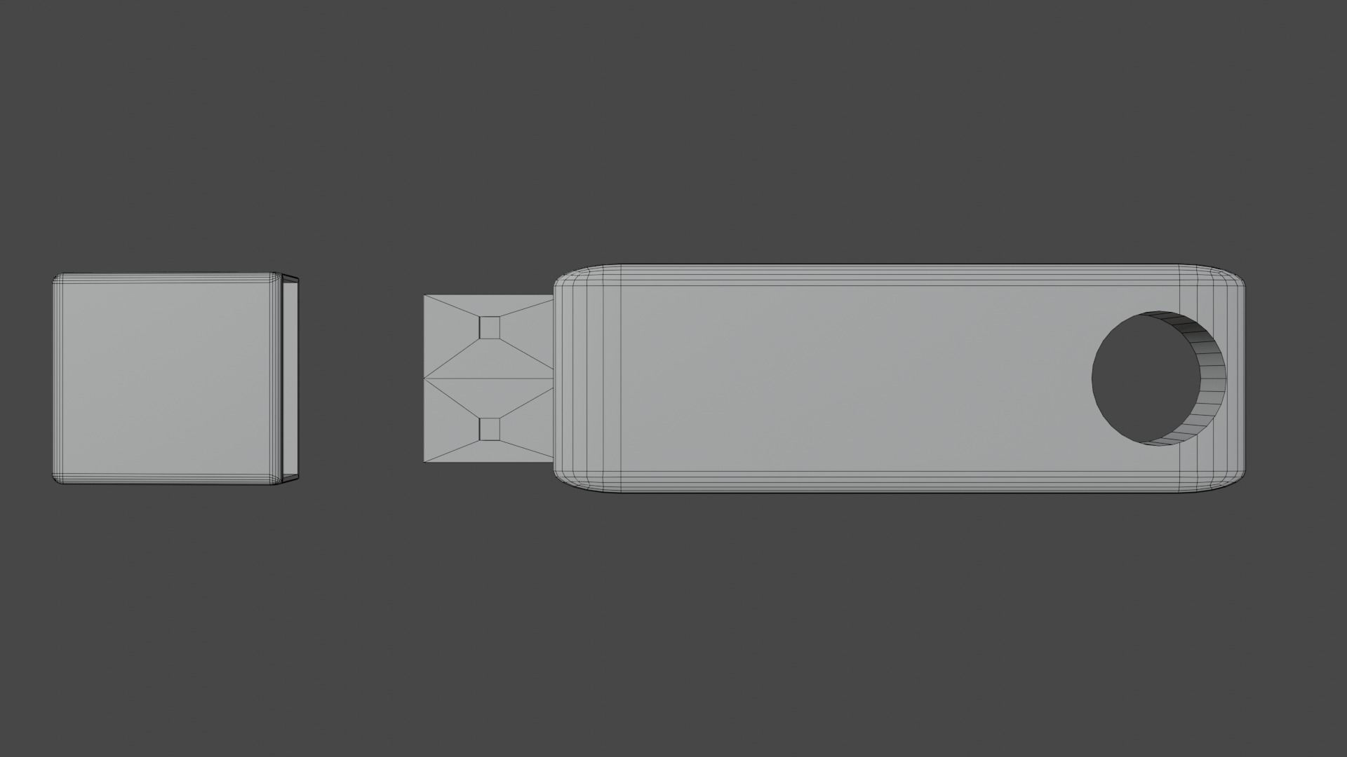 flash drive Low-poly 3D model_15