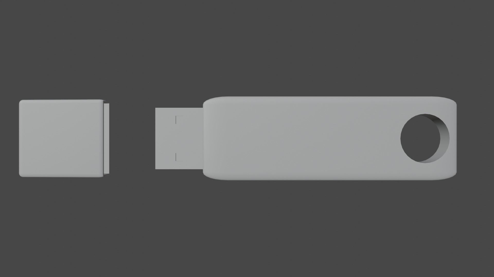 flash drive Low-poly 3D model_10