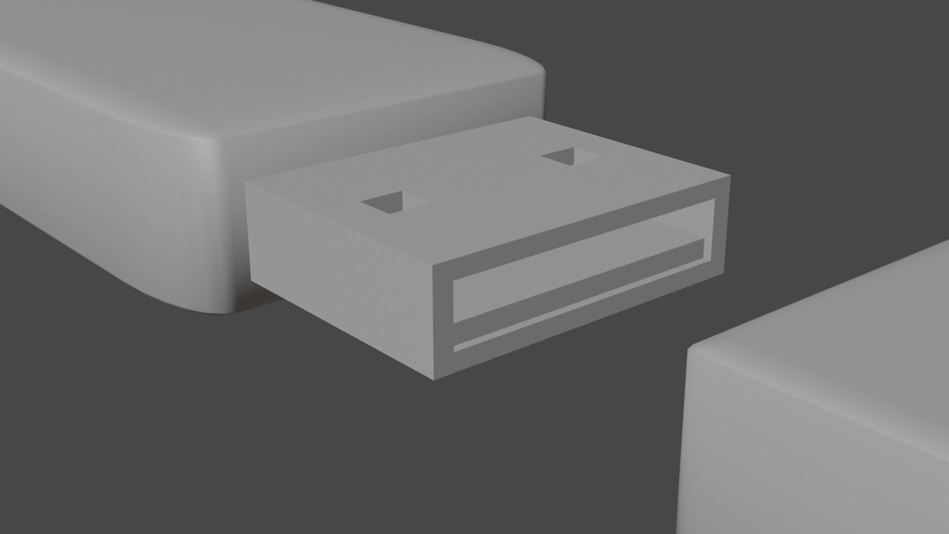 flash drive Low-poly 3D model_11