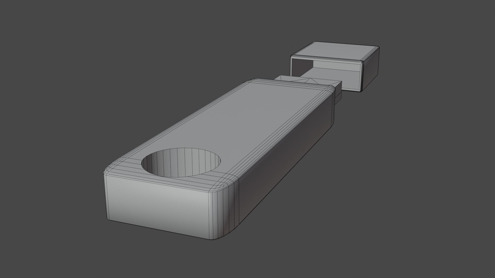 flash drive Low-poly 3D model_14