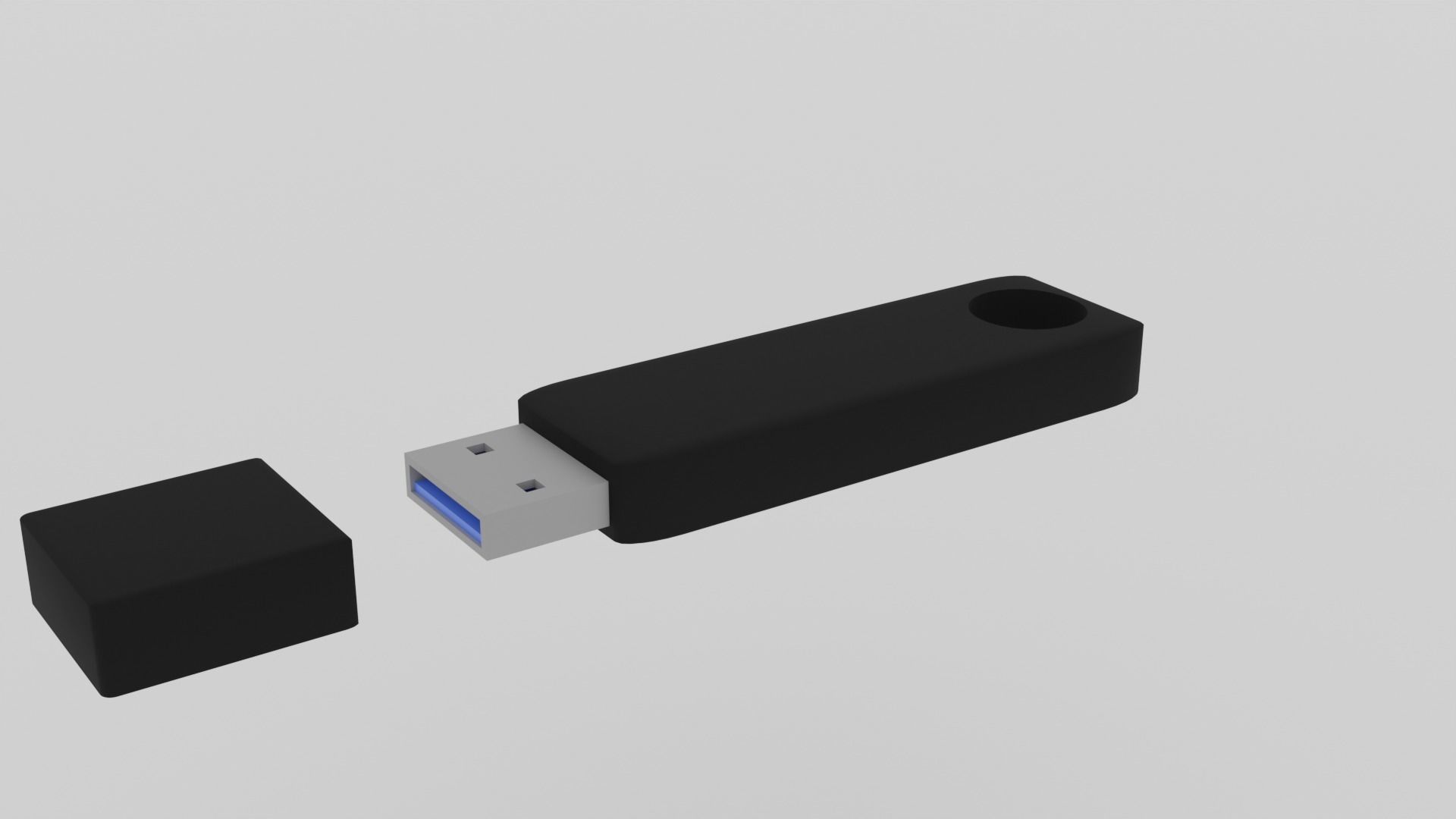 flash drive Low-poly 3D model_3