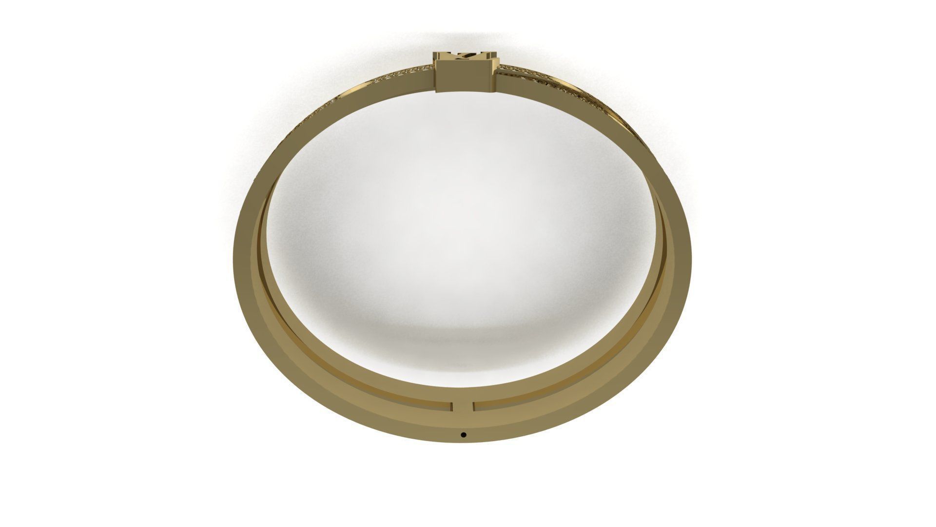 louis vuitton bracelet double cross 3D model_3