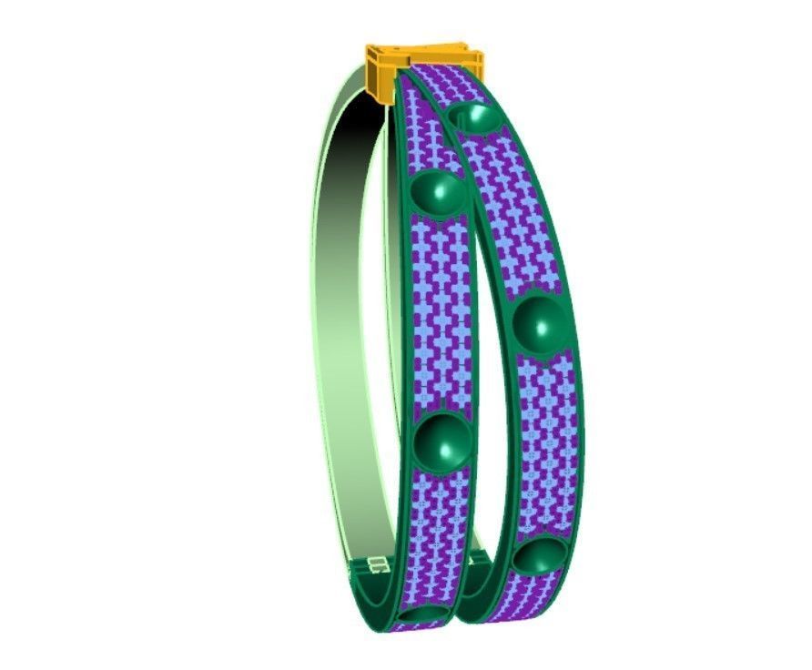 louis vuitton bracelet double cross 3D model_6