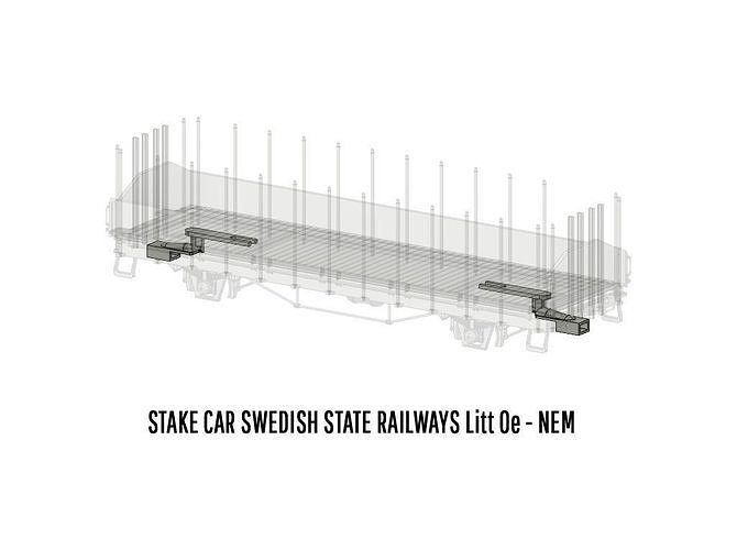 ROLLS-0027 Swedish SJ Litt Oe Stake Car H0-scale 3D print model 6