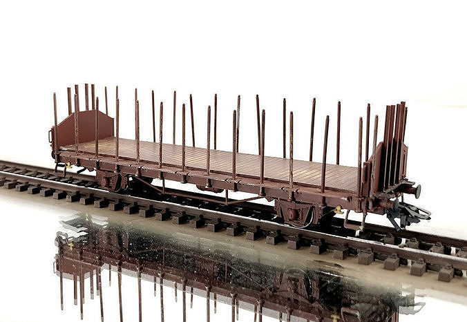 ROLLS-0027 Swedish SJ Litt Oe Stake Car H0-scale 3D print model 2