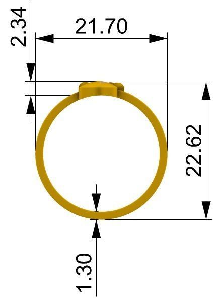 Anel Patinha A1021 3D print model_5