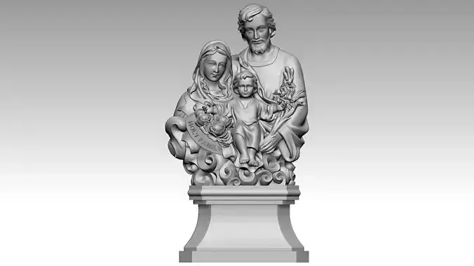 Holy Family - Saint Joseph and Virgin Mary and Baby Jesus 2