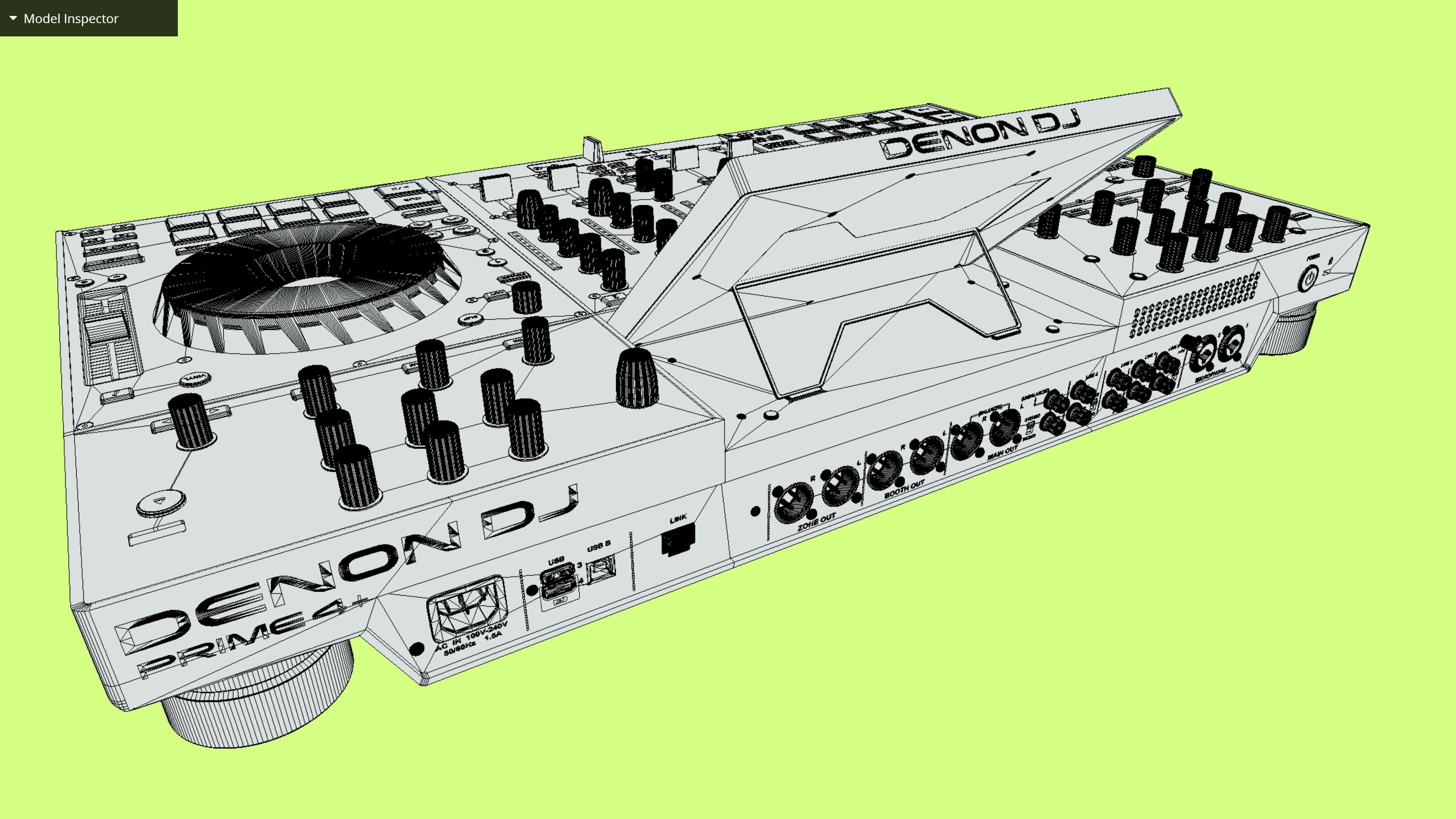 DENON DJ PRIME 4 3D model_8