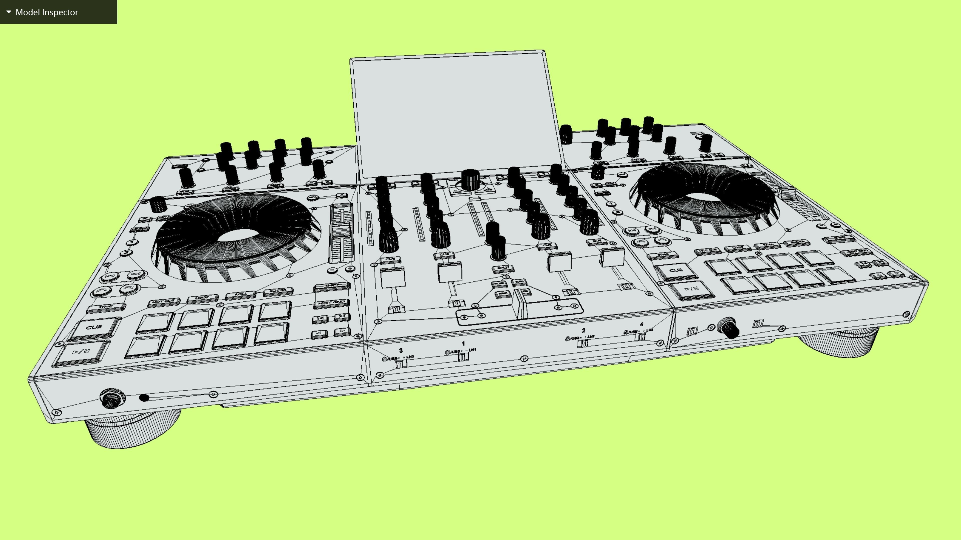 DENON DJ PRIME 4 3D model_6