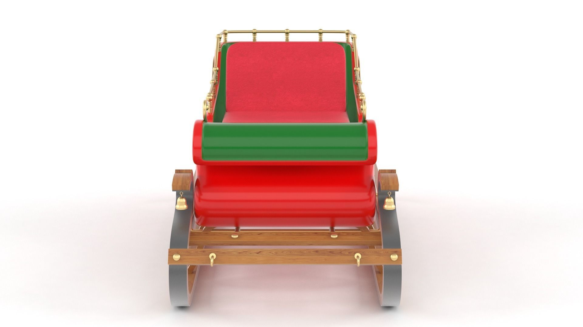 Santa Sleigh 3D model_4