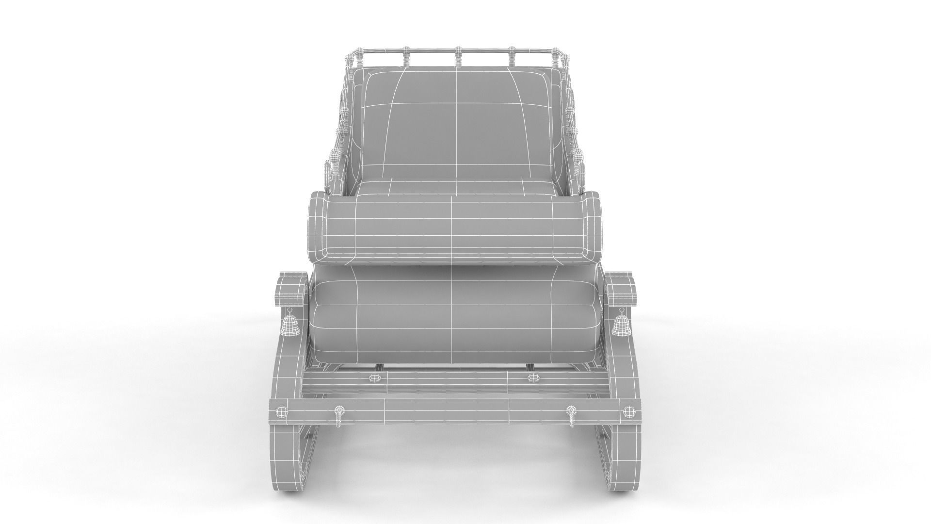 Santa Sleigh 3D model_9