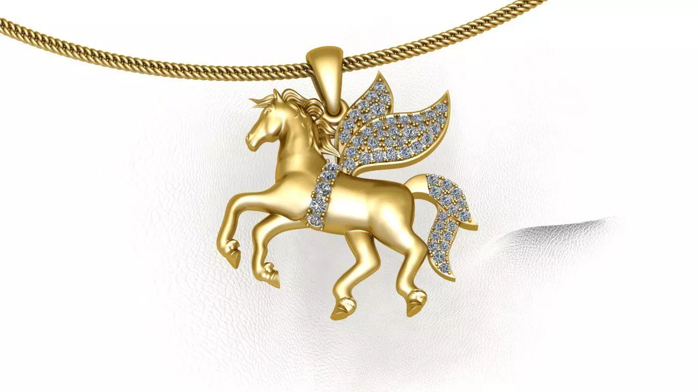 Horse pendant 3D print model 3D print model