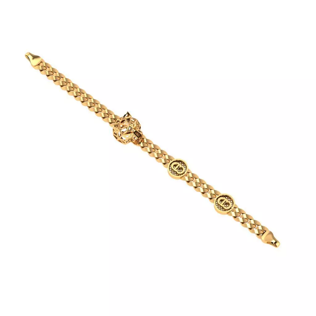 Direct casting tiger chain bracelet 3D model