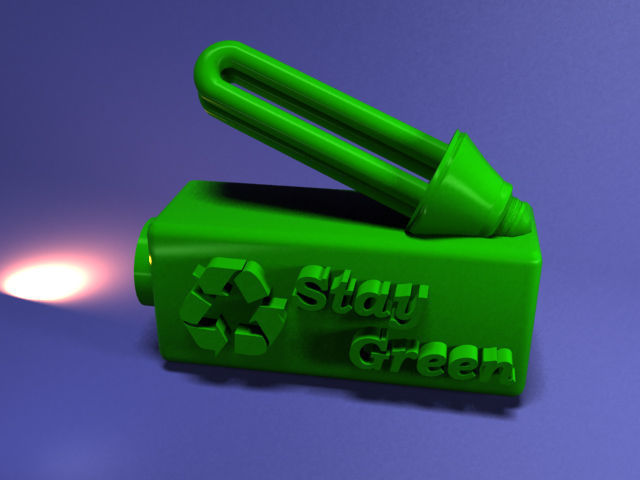 Green energy bulb - stay green 3D print model_5