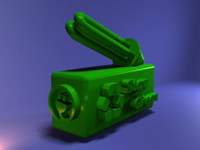 Green energy bulb - stay green 3D print model_3