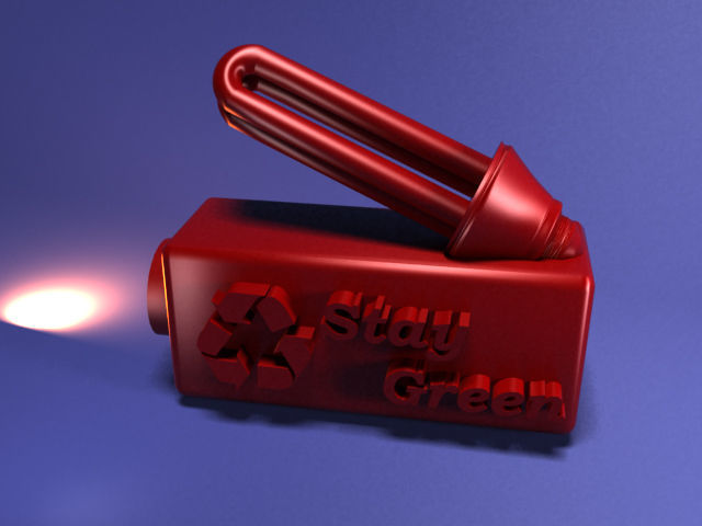 Green energy bulb - stay green 3D print model_6