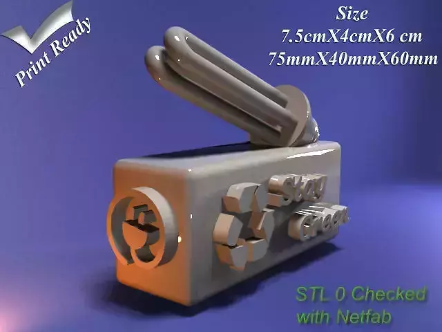 Green energy bulb - stay green 3D print model