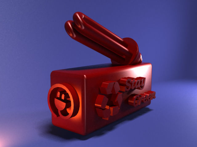 Green energy bulb - stay green 3D print model_4