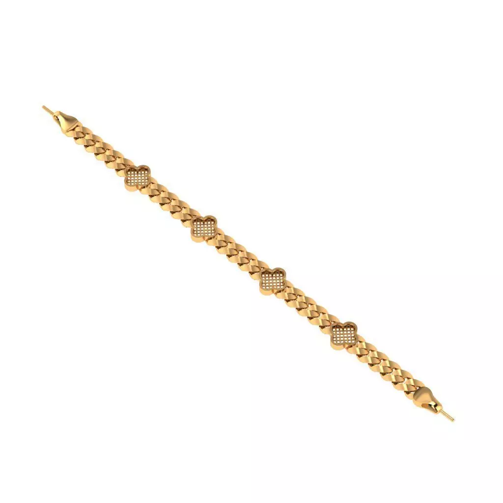 Direct casting chain bracelet 3D model