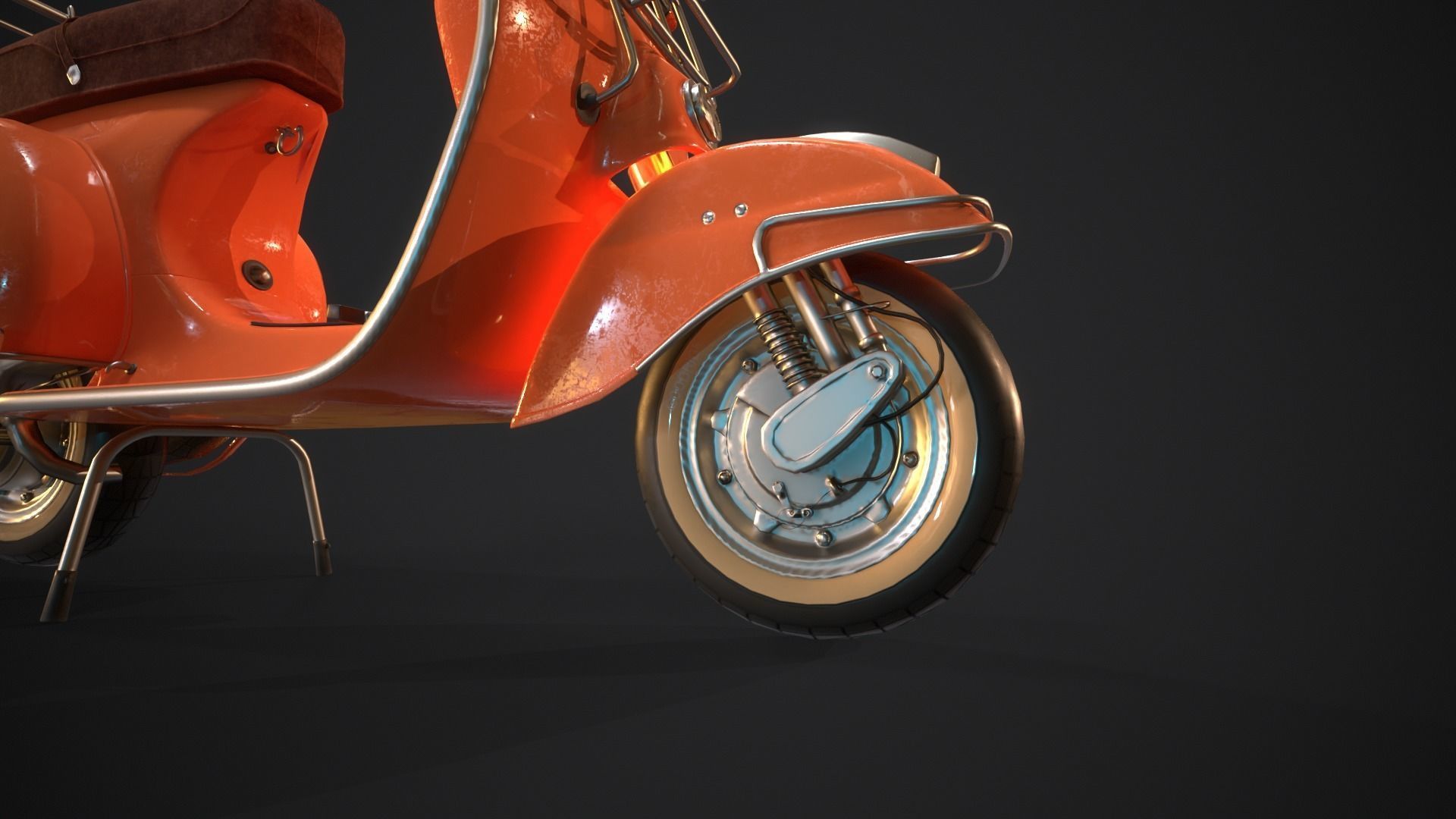 Vespa PX 150 Low-poly 3D model_5